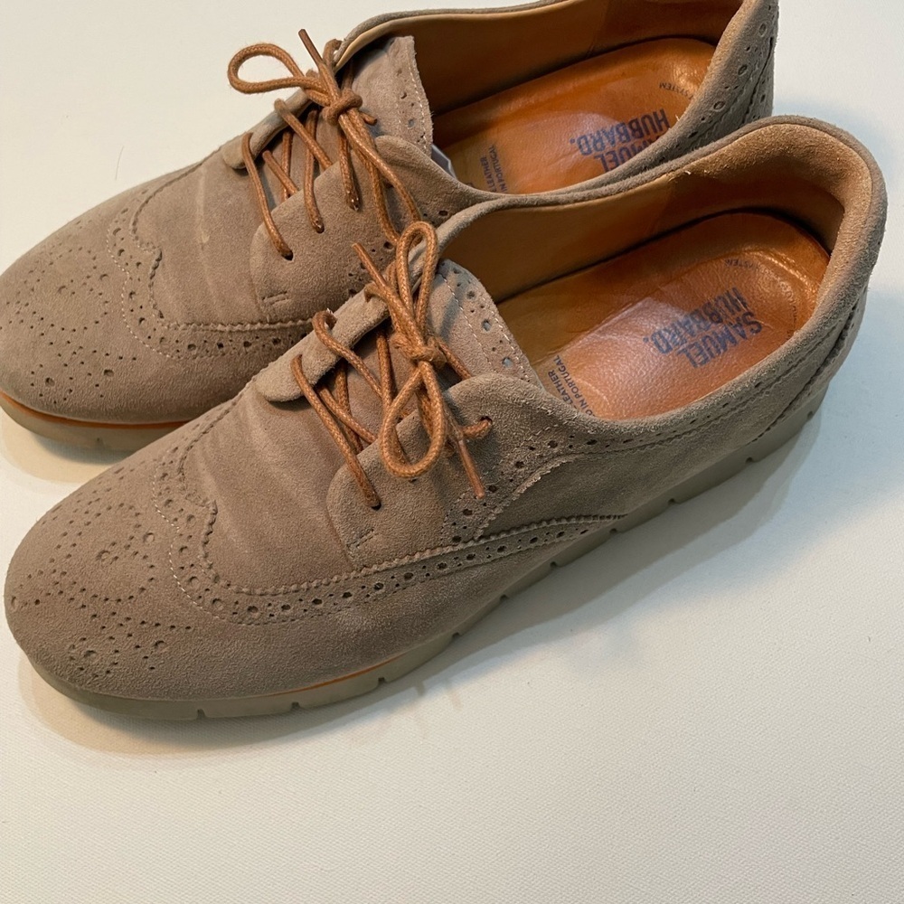 Samuel Hubbard Men's Taupe Suede Oxfords 9.5 SB-E